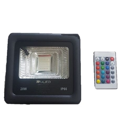 REFLECTOR LED RGB 20W EXTERIOR CON CONTROL REMOTO